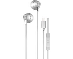 Oortjes met Draad USB C Wit 711 Geschikt voor iPhone 16 / 16 Pro / 16 Pro Max / 15 / 15 Pro / 15 Plus / 15 Pro Max - oordopjes met Draad - USB-C Aansluiting - In-Ear Oordopjes met Draad - Bedrade Oortjes