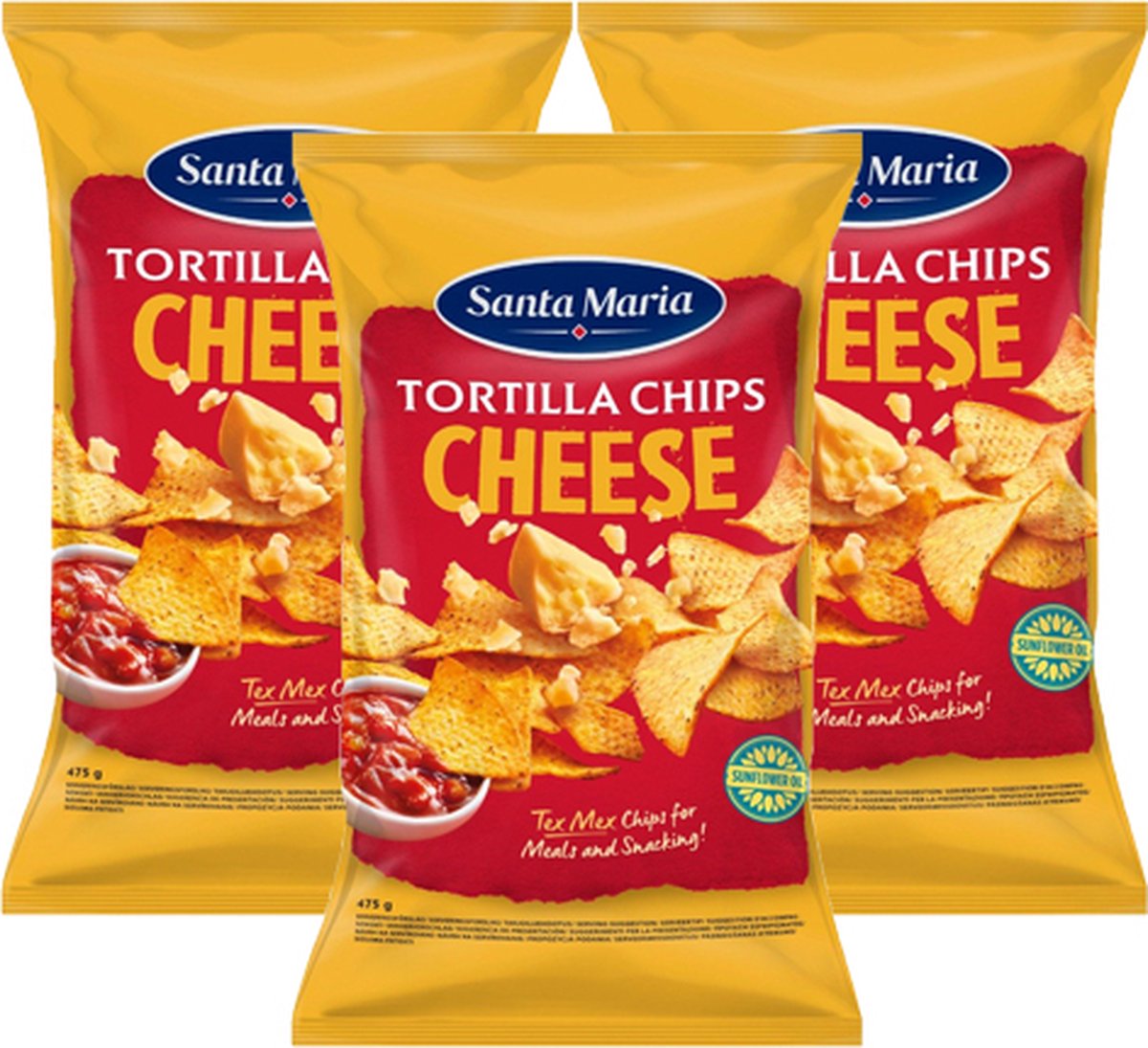 Santa Maria - Tortilla Chips Cheese - 3x 475g