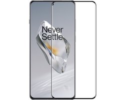 Screen Protector - Geschikt voor OnePlus 12 Screen Protector - Full-Cover Tempered Glass - Fingerprint Unlock - Zwart