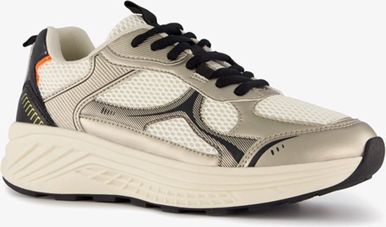 Foto: Dames sneaker gold combi beige uitneembare zool maat 40