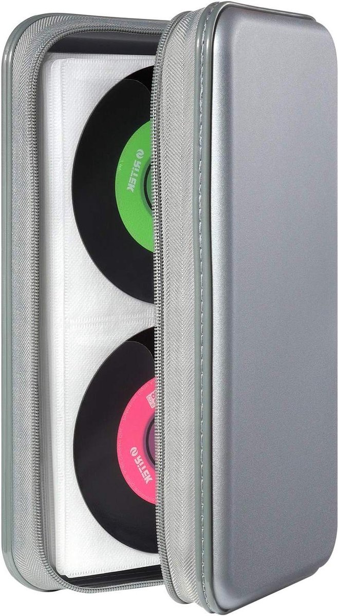 Draagbare Cd-hoeshouder - Opberghoes voor CD/DVD - Cd-organizer portemonnee voor auto thuis reizen - Beschermende dvd-opslagportemonnee (96 grijs)