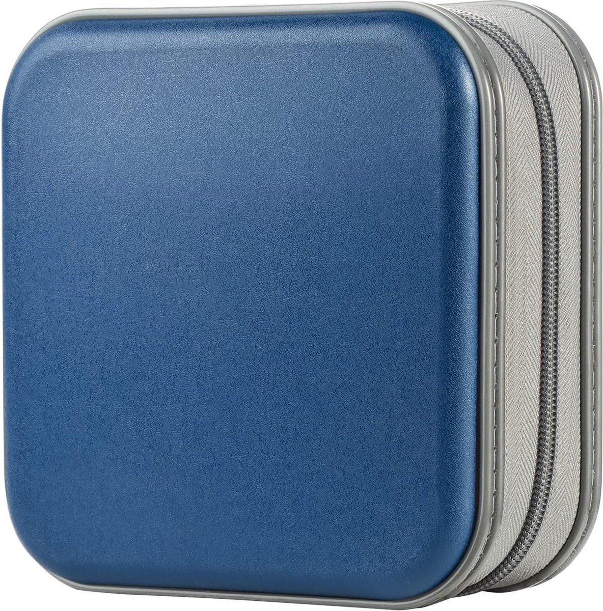 48-capaciteit draagbare CD-hoes - harde plastic cd-organizer portemonnee - beschermende dvd-opslag - donkerblauw