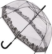 Bol.com Paraplu transparant kant Clear Dome Black Lace aanbieding