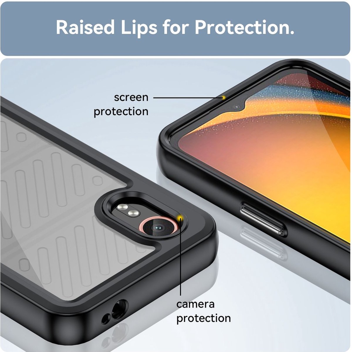 Mobigear Hoesje geschikt voor Samsung Galaxy Xcover 7 Telefoonhoesje Hardcase | Mobigear Crystal Backcover | Galaxy Xcover 7 Case | Back Cover - Zwart