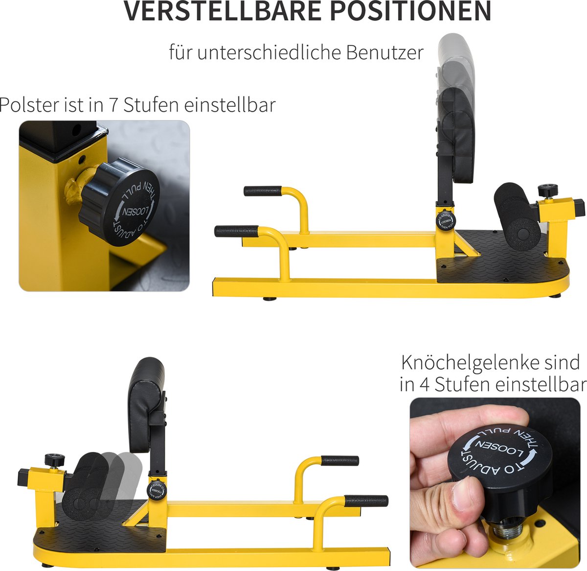 HOMCOM HOMCOM Verstelbare Buikspiertrainer - afbeelding 5