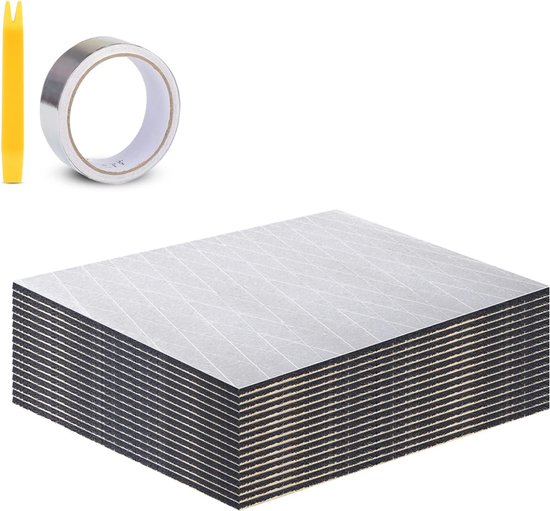 ABM Aluminium butyl 2,5 mm x 40 cm x 5 meter = 2 m² isolatiemat, anti-dreun, geluidsisolatie