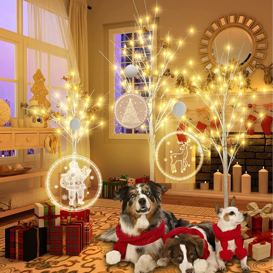 Kerst Decoratie Raam Verlichte
