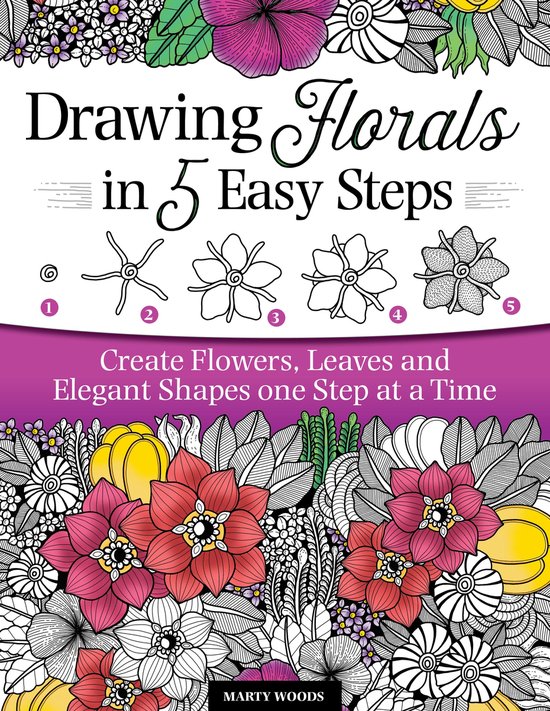 Drawing Florals in 5 Easy Steps - cover