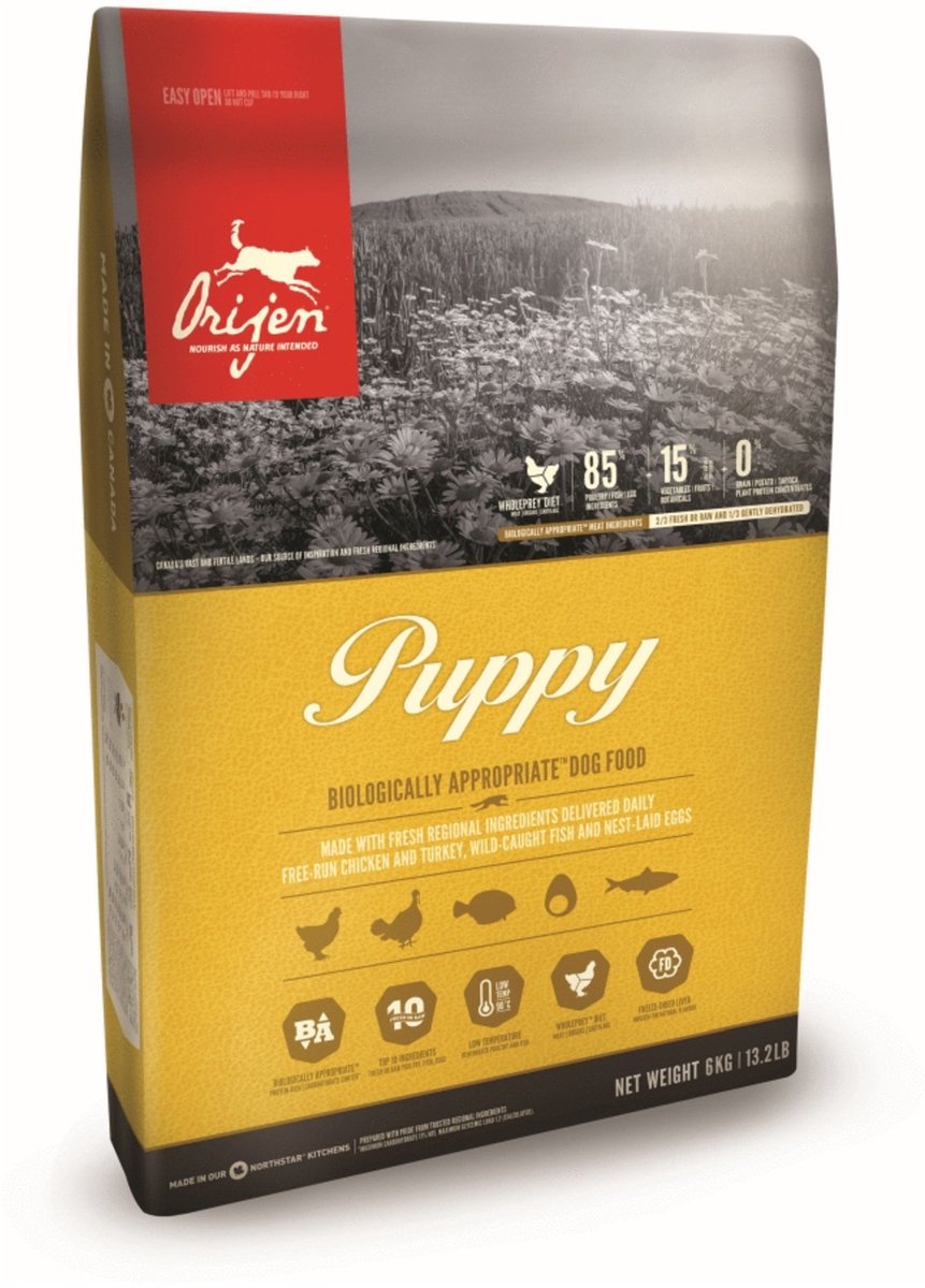 Orijen Whole Prey Puppy Kip&Kalkoen - Hondenvoer - 340 g