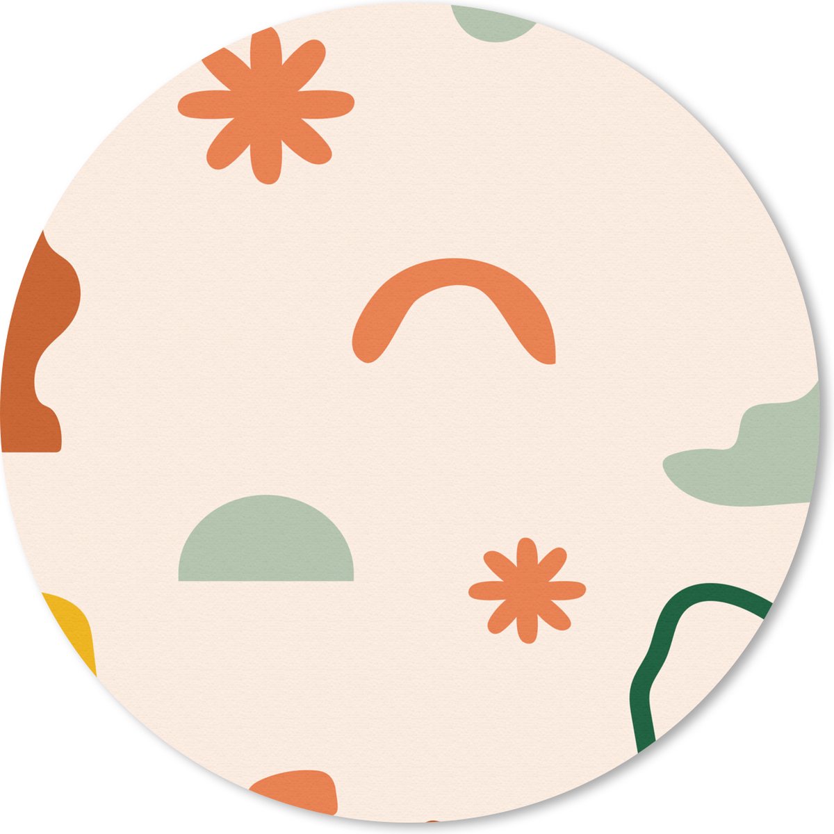 Muismat rond 40x40 cm - Mousepad Design - Vormen - Kleuren - Ronde muismatten