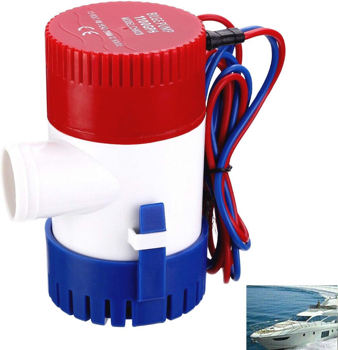 Automatische submersie waterpomp 12V/24V voor boten, caravans, vijvers en zwembaden - Verkrijgbaar in 350GPH tot 1100GPH
