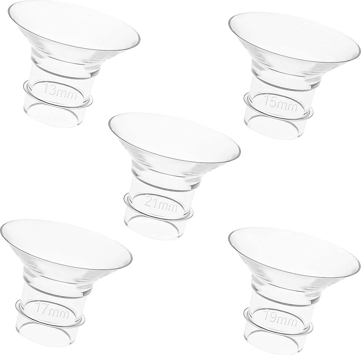 Goedkoopste Draagbare Siliconen Borstkolf Flens Inzetstukken - Vervangingsonderdelen voor Borstkolven - Maten 13-21mm