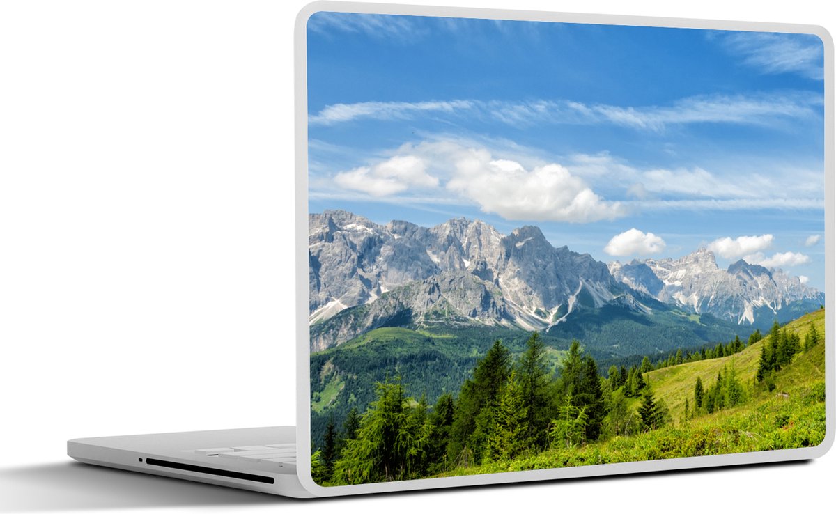 Laptop sticker - 12.3 inch - Alpen - Bergen - Gras - 30x22cm - Laptopstickers - Laptop skin - Cover