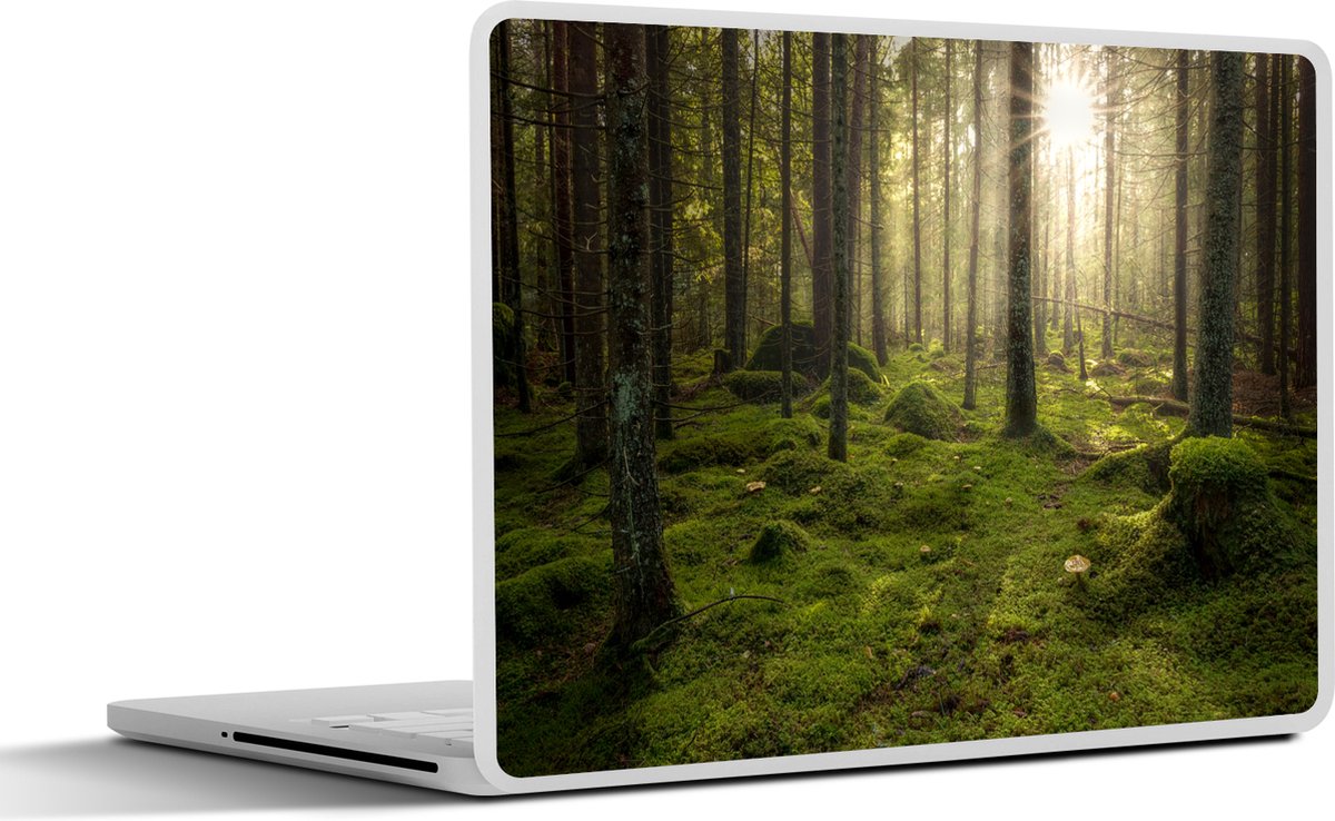 Laptop sticker - 13.3 inch - Bos - Zon - Boom - 31x22,5cm - Laptopstickers - Laptop skin - Cover