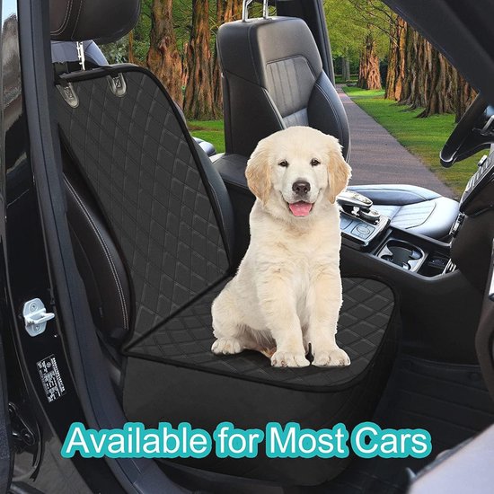 Autostoel Hoes Hond Voorstoel | Zwart Leatherlook | Milo Travel