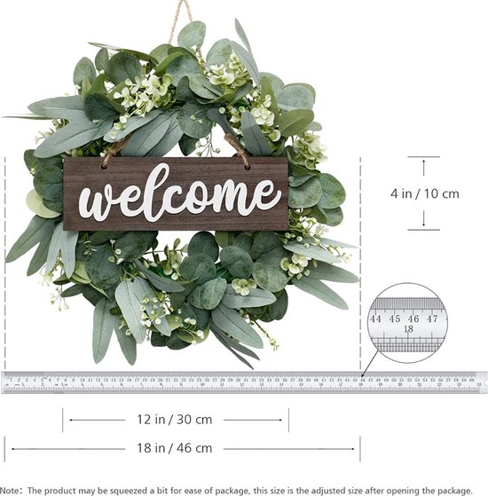 Krans Herfst Bladeren Krans Voordeur Decor Kunstmatige Kerstkrans met Esdoornblad en Bessen Krans Herfst Bladeren Krans Voordeur Decor Kunstmatige Kerstkrans met Esdoornblad en Bessen