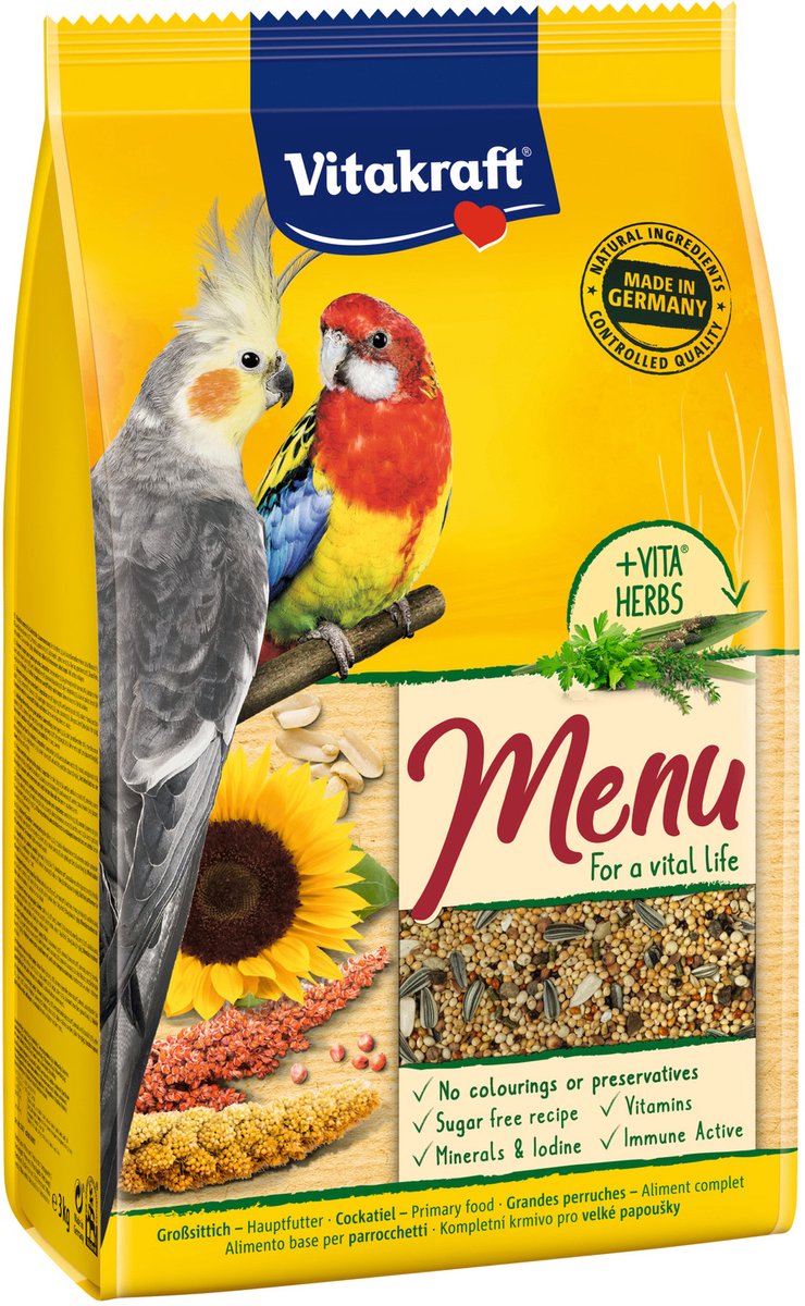 Vitakraft Valkparkieten Premium Menu - Vogelvoer - 3 kg