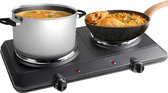 Bol.com Inductie Kookplaat Vrijstaand - Elektrische Kookplaat 2 Pits - Keramische - Zwart aanbieding