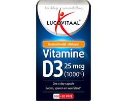 Lucovitaal Vitamine D3 25 microgram Voedingssupplement - 120 Capsules