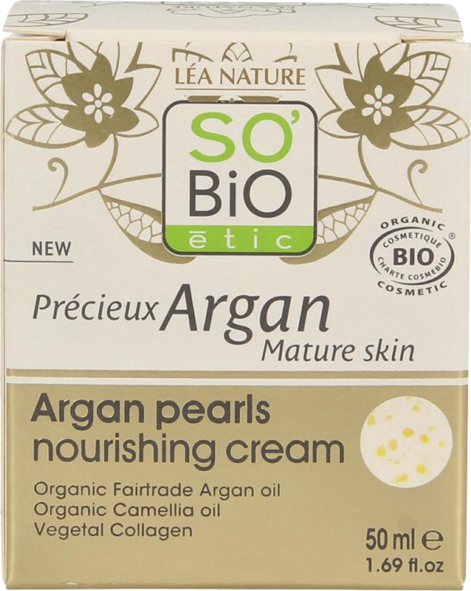 Goedkoopste So Bio Etic Argan pearls nourishing cream 50 Milliliter
