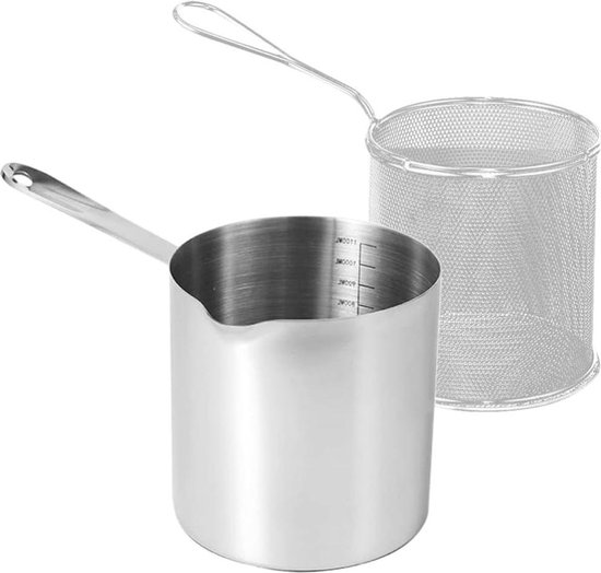 Tempura 3.5 Litre Deep Frying Pan with Deep Frying Basket Induction Tempura 3.5 Litre Deep Frying Pan with Deep Frying Basket Induction