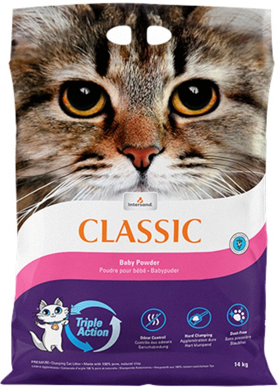 Foto: Extreme classic babypoeder geur kattenbakvulling 14 kg