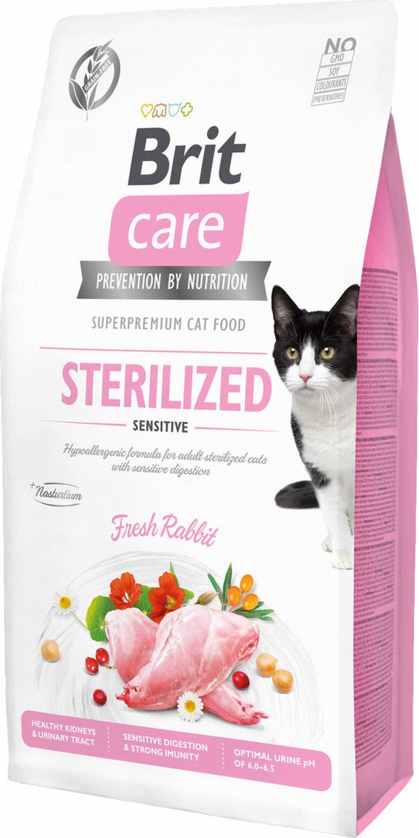 Brit Brit Sterilized Sensitive Konijn - Kattenvoer - 7 kg