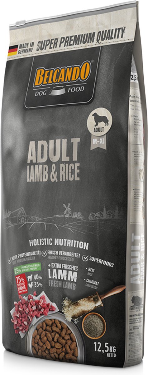 Belcando Belcando Adult - Hondenvoer - Lam Rijst 12.5 kg