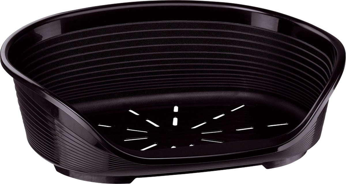 Ferplast Hondenbed Plastic Deluxe Zwart - Hondenmand - 82x59.5x25 cm