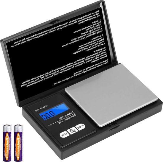 BRICH Digitale Küchenwaage mit Dualer Plattform - 500g/0,01g & 15kg/1g