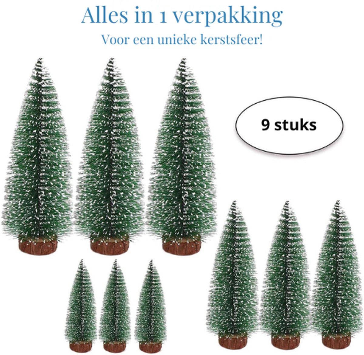 45 stuks kunstkerstboom, mini-dennenboom, kleine miniatuurdennenboom