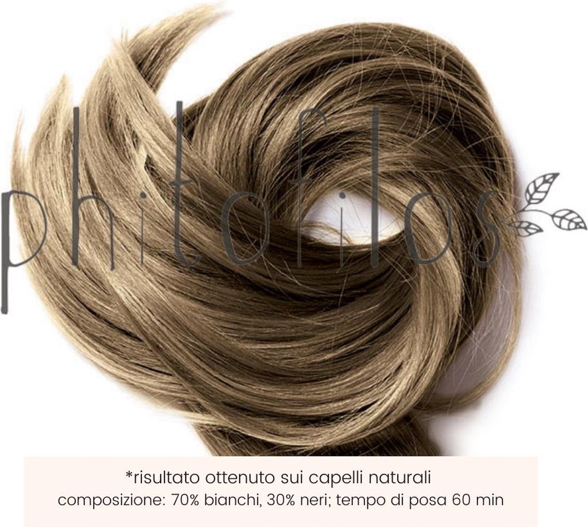Phitofilos biologische haar henna - haar verf - Hazelnoot bruin (Castano Nocciola) - koude lichtbruine nuances 100gr