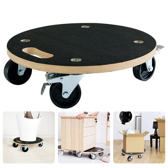 Foto: Cheqo meubeltransporter meubelroller meubelverplaatser meubelglijders meubelhondje 38 cm anti slip 250 kg mdf zwenkwielen