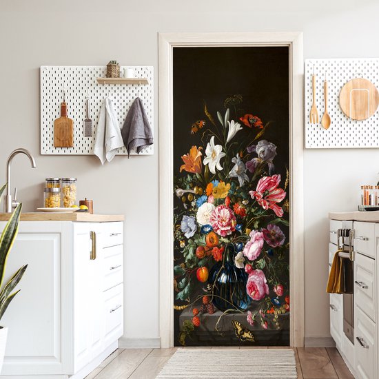 Autocollant de porte Vase avec fleurs - Jan Davidsz de Heem - Art - 80x205 cm - Poster de porte