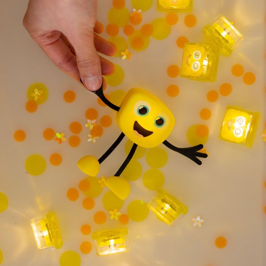 Glo Pals Alex, light up cubes, characters, geel 1+2 Stuks van Glo Pals — afbeelding 5