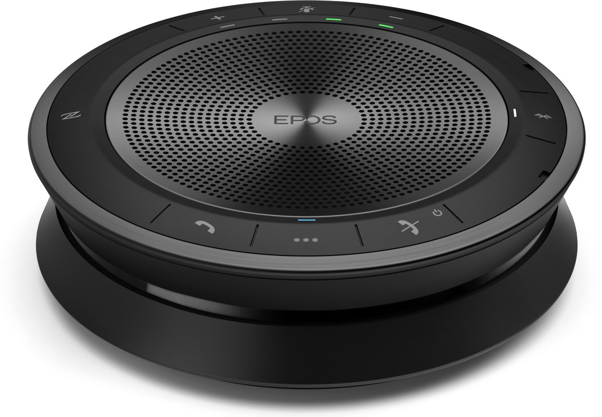 EPOS Expand 40+ – Draadloze Speakerphone – Bluetooth & USB-C – Inclusief BTD 800 dongle – Conferentiespeaker met 3 Microfoons – Zwart/Grijs