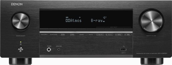 Foto: Denon avc x3800h av receiver met 9 4 kanalen 8k ultra hd heos built in 3d audio versterker 180 watt per kanaal en 6 hdmi ingangen zwart