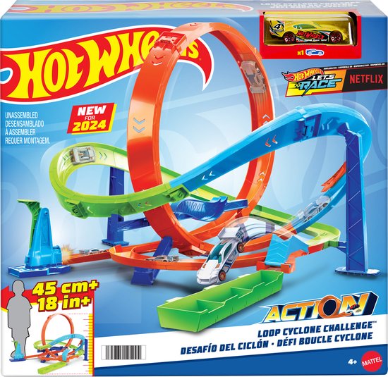 Hot Wheels Actie Cycloon Loopingset - Racebaan