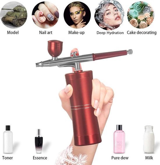Nail Art Set Airbrush Set Komplett Für Nageldesign – Mit Kompressor, Pistole, Farben & Schablonen Airbrush Set Kinder