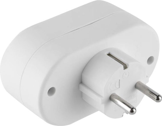 Bticino Adapter S3626D, 3 Schuko-stopcontacten, Duitse standaard, grote Bticino Adapter S3626D, 3 Schuko-stopcontacten, Duitse standaard, grote
