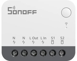 Sonoff ZBMINIR2 - Slimme Zigbee 3.0 Schakelaar, Compatibel met Home Assistant, Zigbee Router, Compact Design