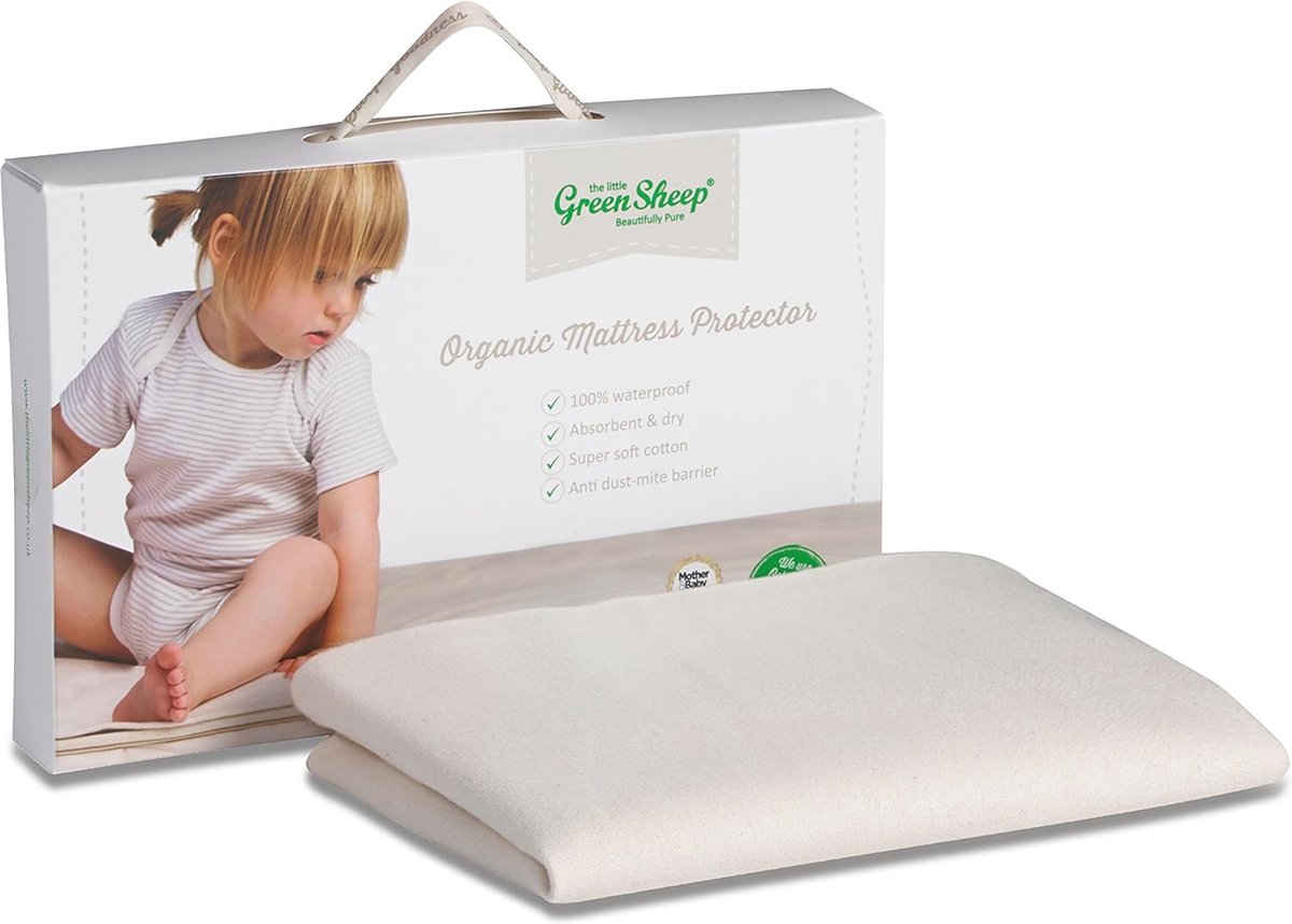 Waterdichte Matrasbeschermer voor Baby, 83x50 cm, Eco-Wit