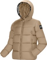 Heren Jas winter met Ballin Est. 2013 Jacket Calvin Print - Beige - Maat XXL