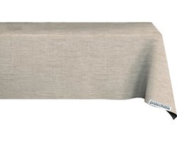 Protecttable - Tafelzeil Linnenlook Taupe 140x250cm - Tafelkleed Afwasbaar - Kunststof