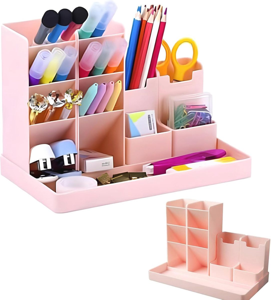 Bureau-organizer voor kinderen en volwassenen - Roze pennenhouder voor kantoor, thuis en school