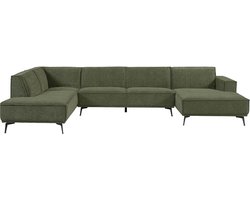 Tower living Leeds Chaise Lounge R + 2,5 seater no arm - Ottoman L Bottle Green