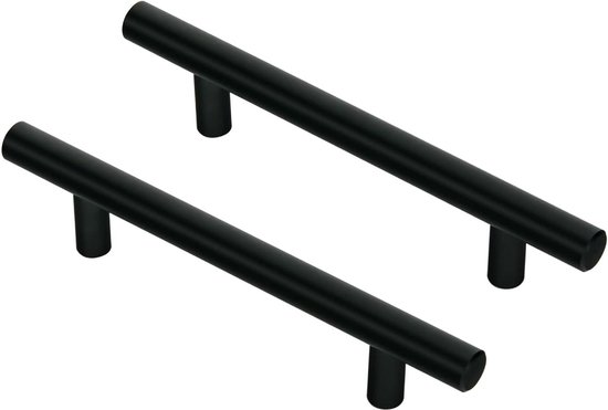 SZLXJMFL houten meubelgrepen, 2 stuks zwart walnoot keukengrepen met gelakte oppervlakte, kastgrepen met een enkel gat, afstand tussen gaten 192 mm, ladegrepen voor keukenkasten, kledingkast, badkamer
