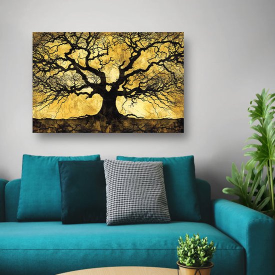 Tableaux arbres verre - Tableaux nature verre - Tableau Branches - Décoration murale moderne - Peintures plexiglas - Décoration murale chambre verre acrylique 60x40 cm