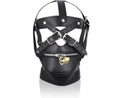 vscnovelty® SM Masker GAG Premium | BDSM | kunstleer masker - Muilkorf - Nek ketting - Verstelbaar - fetish