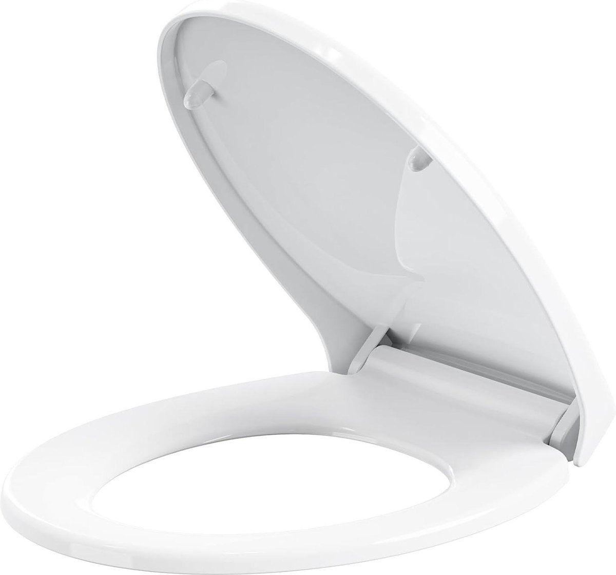 Softclose Wc-bril met Quick-Release-functie en verstelbare scharnieren - O-vorm - Wit - Kunststof - Eenvoudige reiniging